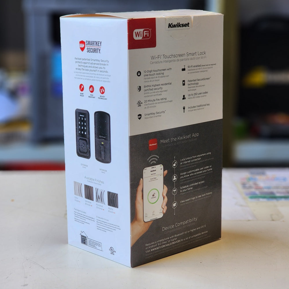 HALO Matte Black Touchscreen WiFi Keypad Electronic HALO Matte Black Touchscreen WiFi Keypad Electronic